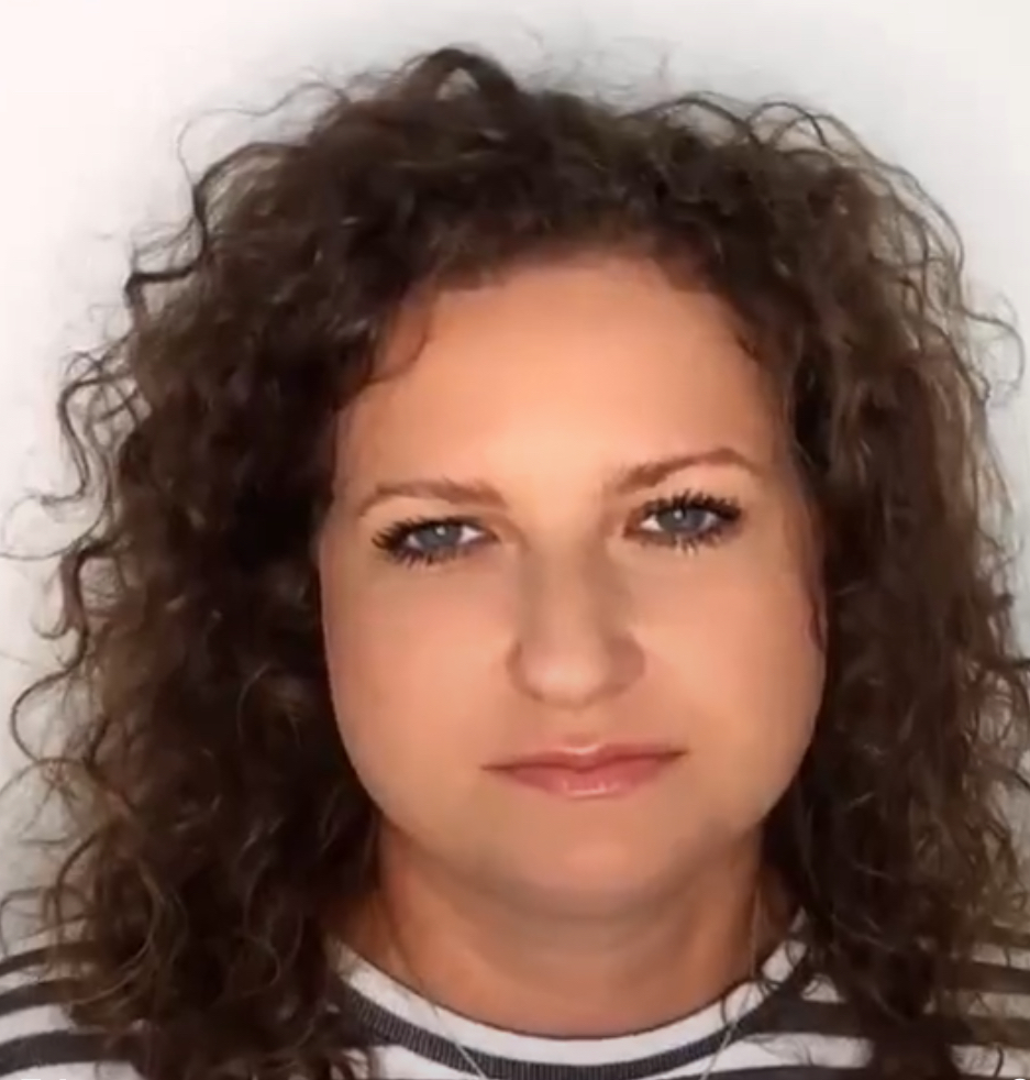 curly haired woman